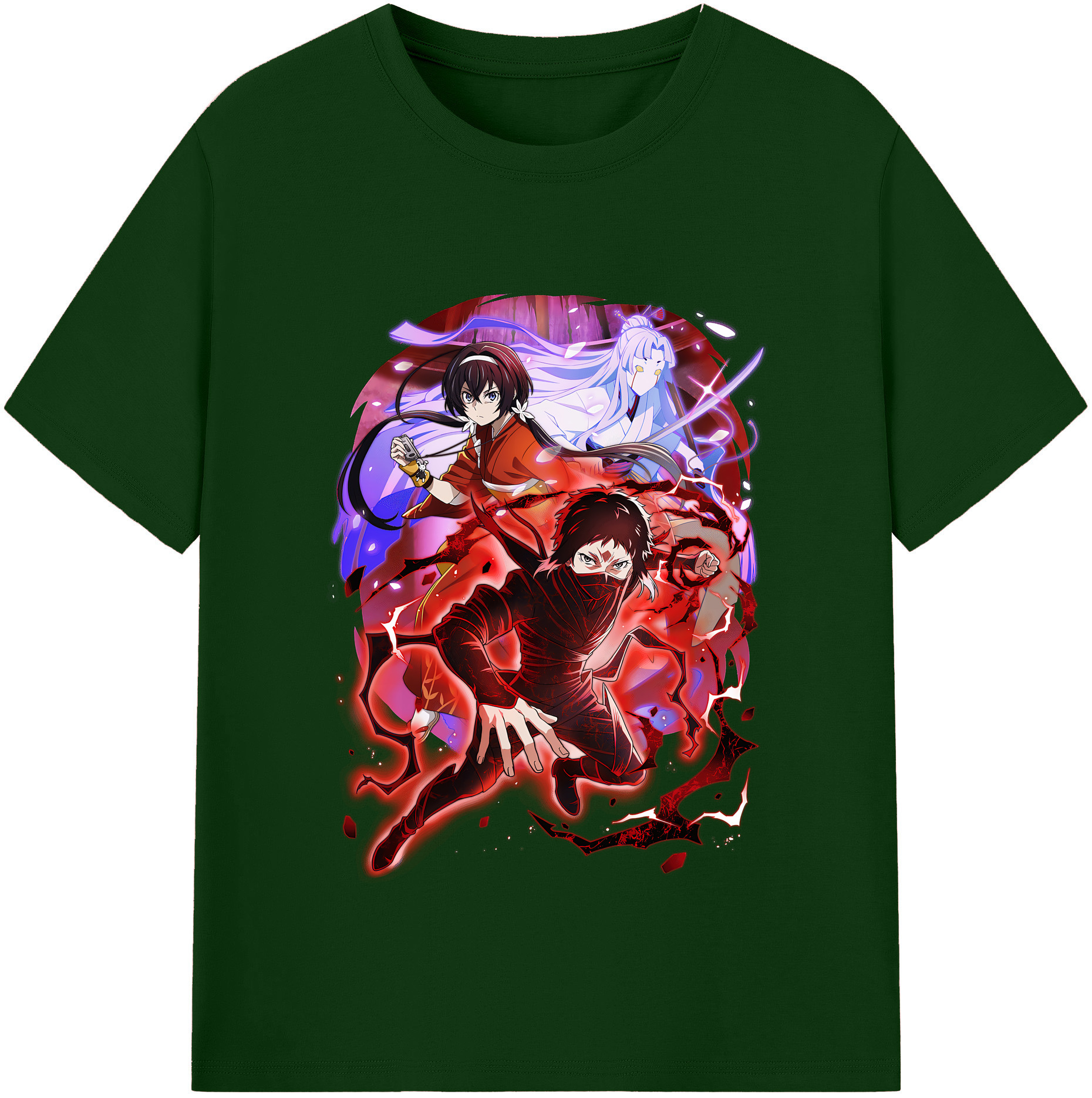 （画像用） 文豪ストレイドッグス Bungo Stray Dogs 綿100％半袖Tシャツ（フロントプリント）